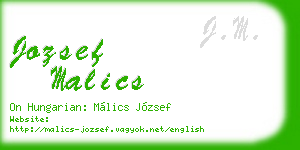 jozsef malics business card